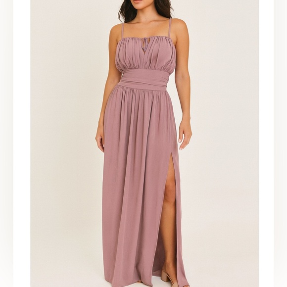 CELEBRATE DB STUDIO chiffon gathered bodice dress bridesmaid NEW SZ 22 Quartz - Picture 1 of 13